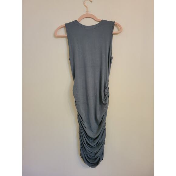 NWT Revolve Krisa Soft Cotton Ruched Tank Dress Sage Green XS - Picture 4 of 4